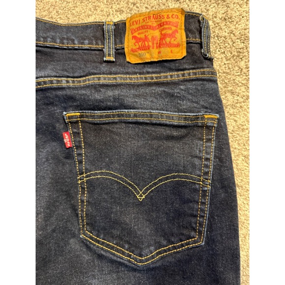 Levi's 550 Relaxed Fit Jeans Mens Size W44 L34 Dark Wash Denim Blue - Picture 10 of 11